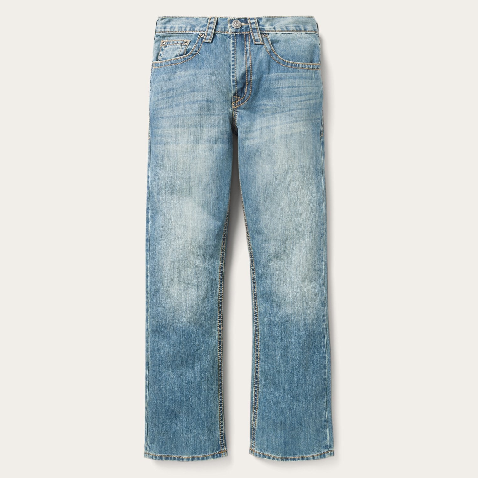 1520 Fit Light Wash Jeans With Tacking | Stetson Blue
