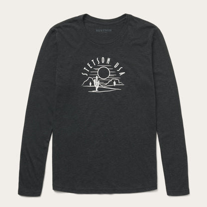 Cactus And Sunset Graphic Tee | Stetson Black