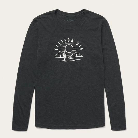 Cactus And Sunset Graphic Tee | Stetson Black