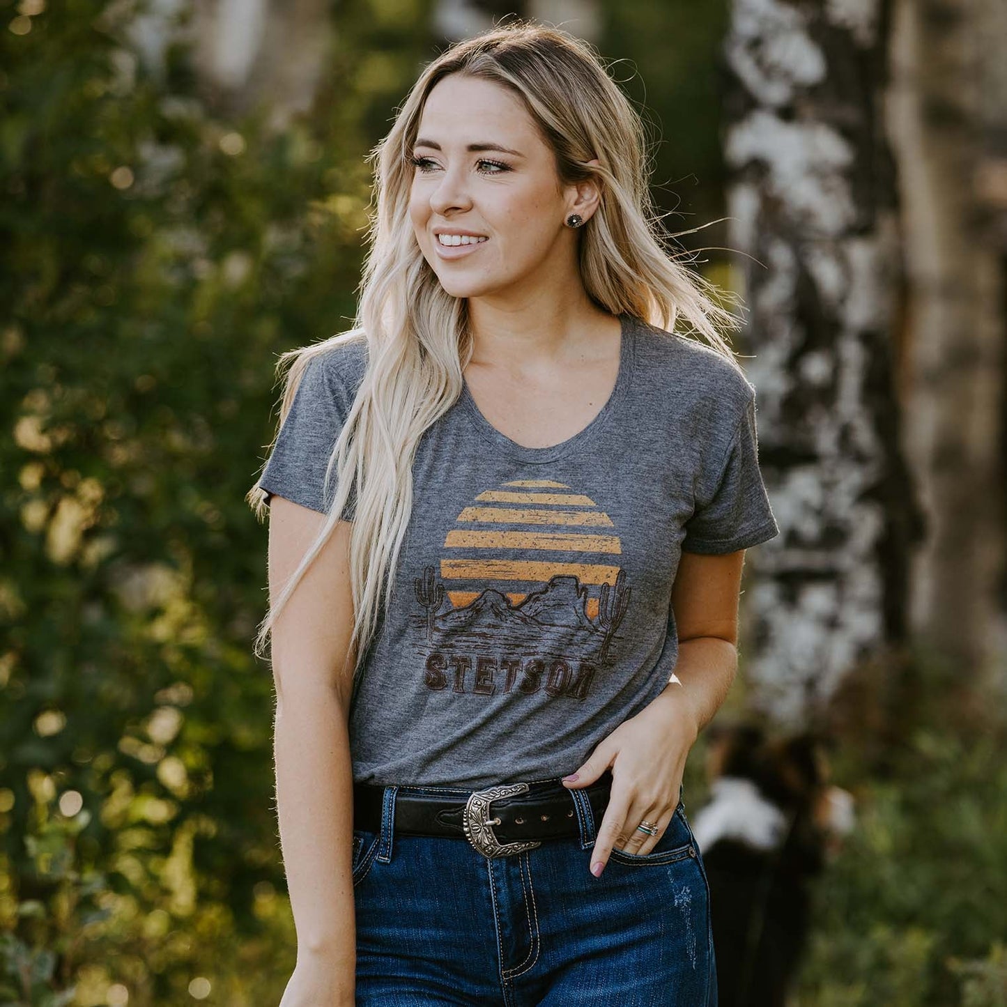 Sunset Graphic Tee | Stetson Grey