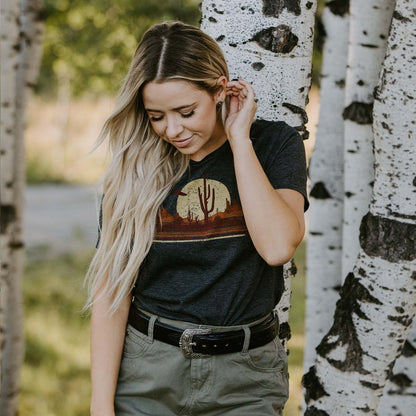 Riding Into The Sunset Graphic Tee | Stetson Grey