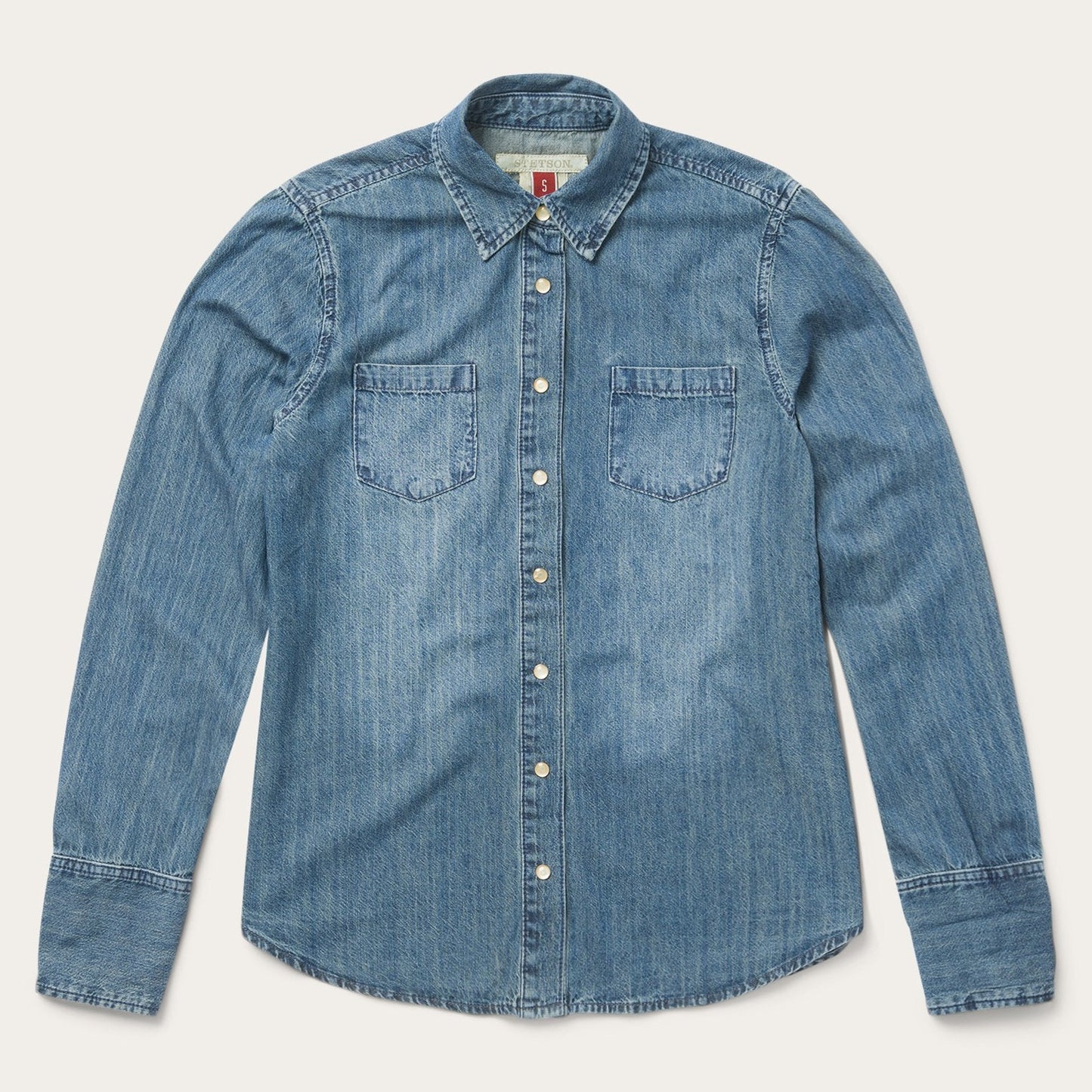 Denim Snap Front Western Shirt | Stetson Blue