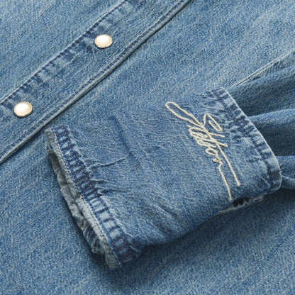 Denim Snap Front Western Shirt | Stetson Blue