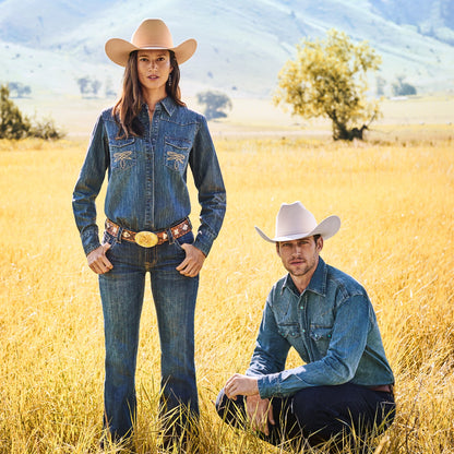 214 City Trouser Jeans In Medium Wash | Stetson Blue