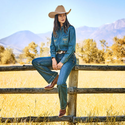 214 City Trouser Jeans In Medium Wash | Stetson Blue