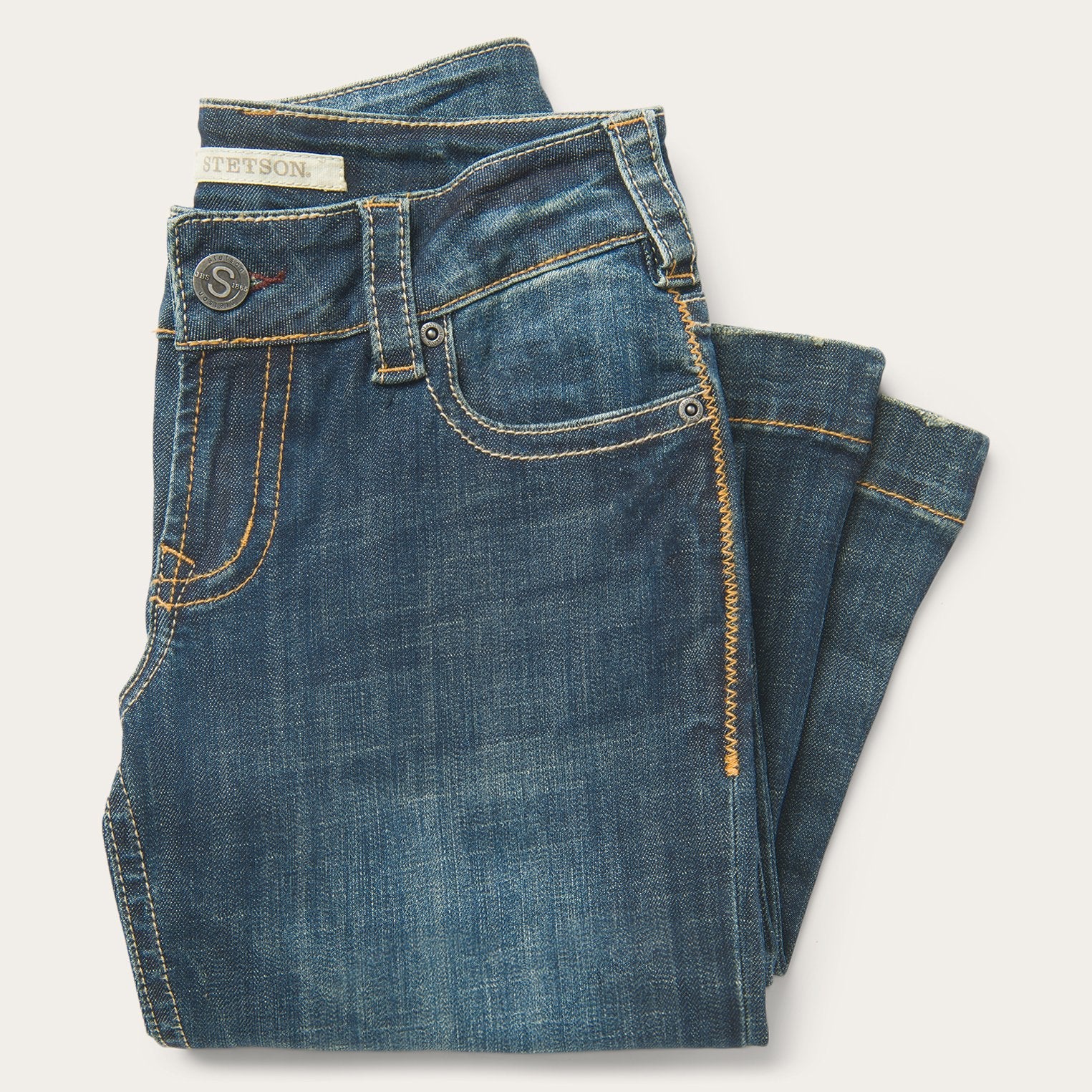 214 City Trouser Jeans In Medium Wash | Stetson Blue