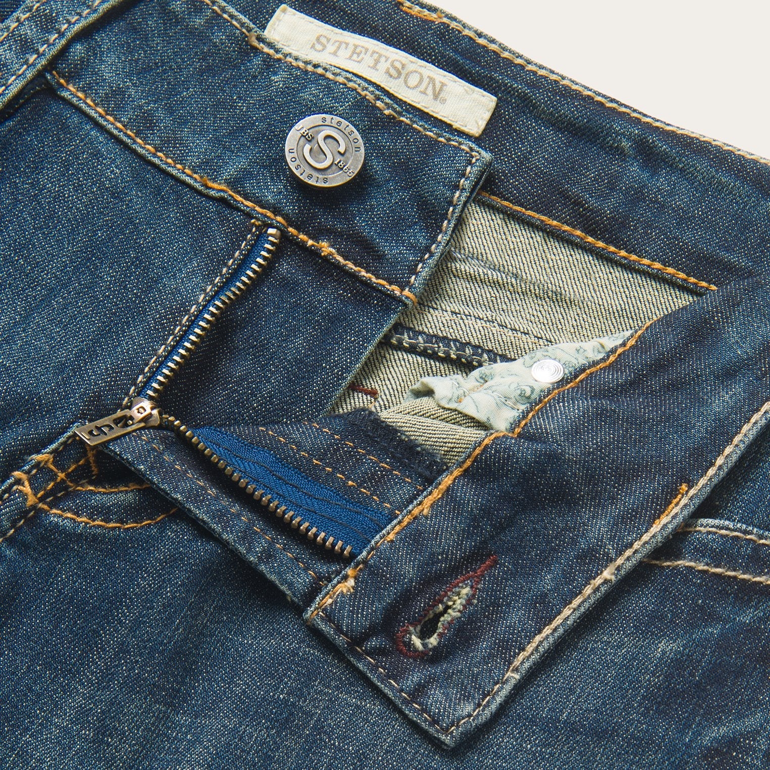 214 City Trouser Jeans In Medium Wash | Stetson Blue