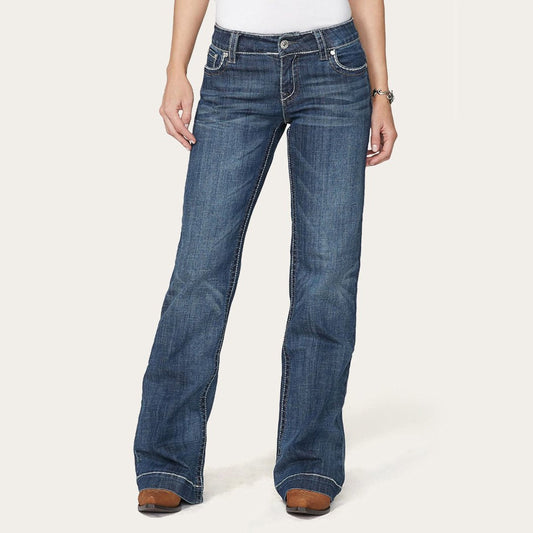 214 City Trouser Jeans With Chevron Back Pocket | Stetson Blue