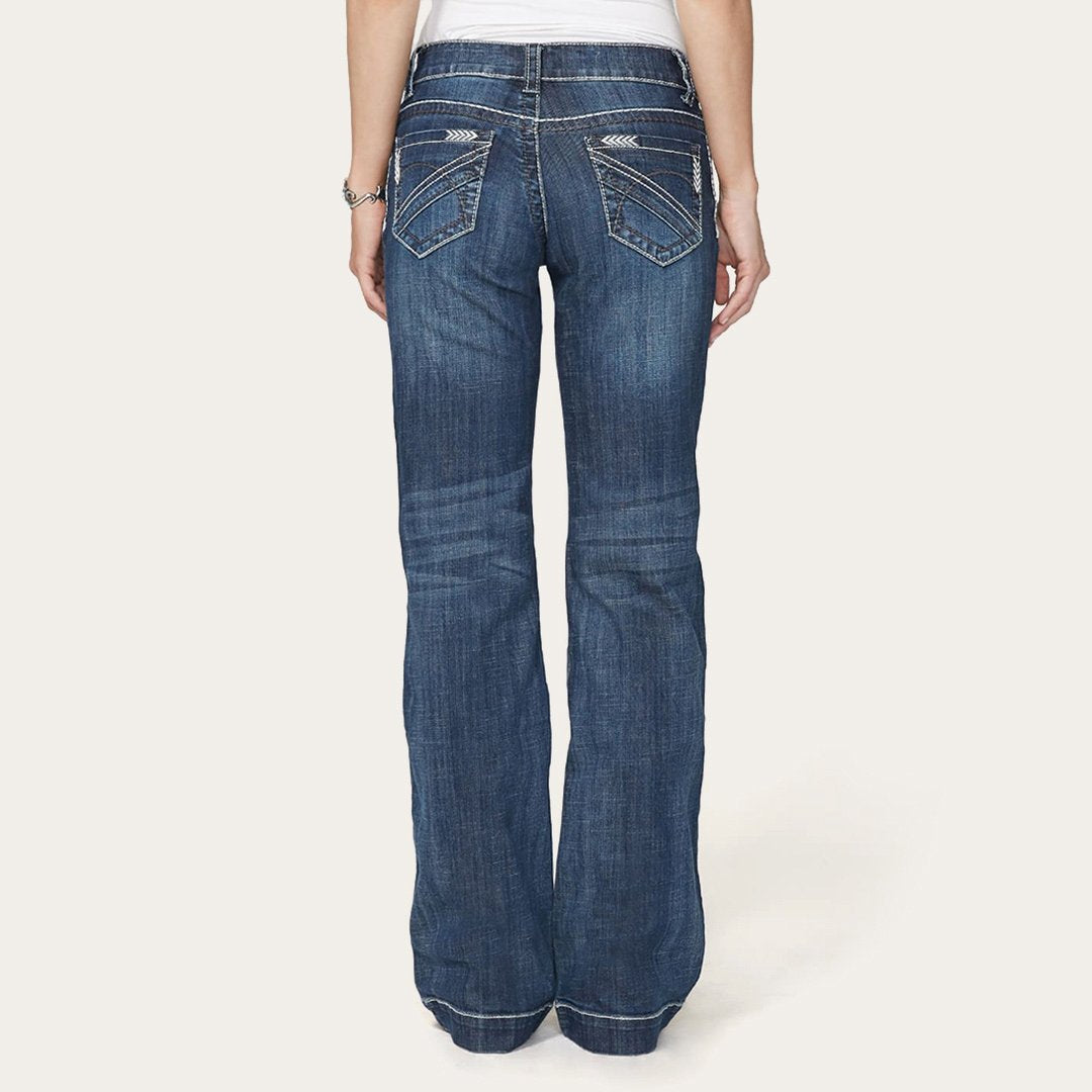 214 City Trouser Jeans With Chevron Back Pocket | Stetson Blue