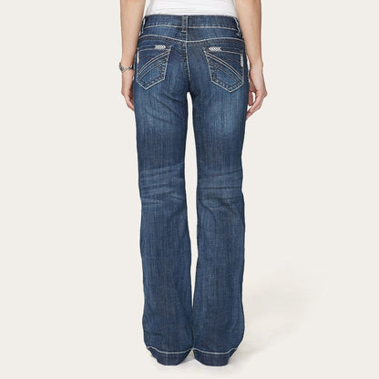 214 City Trouser Jeans With Chevron Back Pocket | Stetson Blue