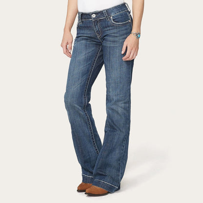 214 City Trouser Jeans With Chevron Back Pocket | Stetson Blue