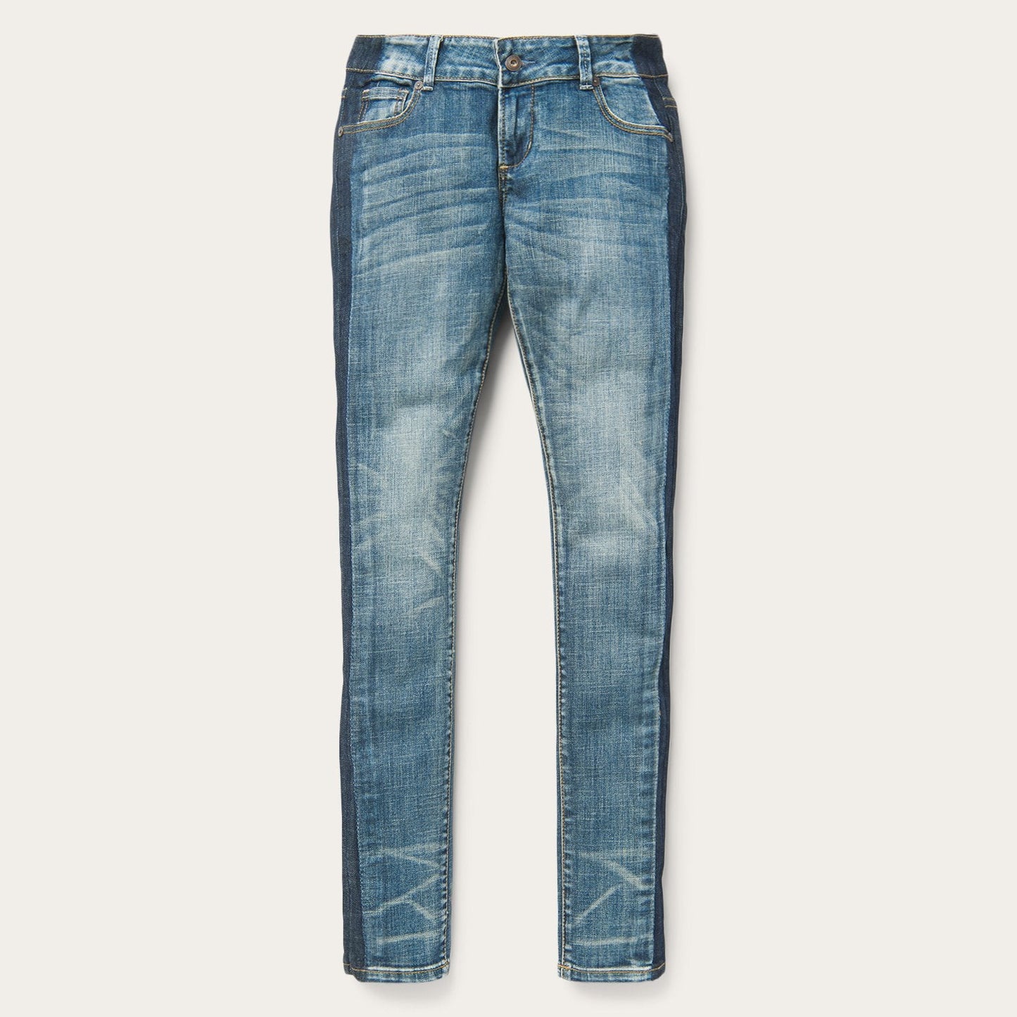 Skinny Fit Stripe Leg Jean | Stetson Blue