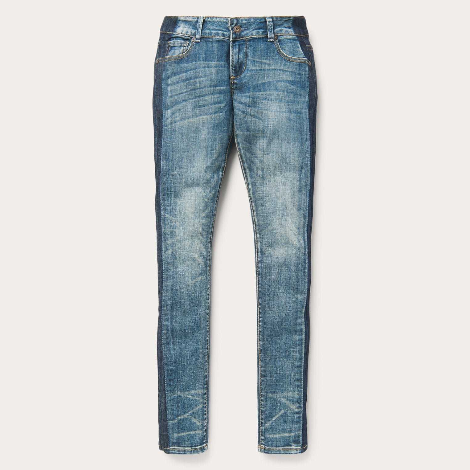 Skinny Fit Stripe Leg Jean | Stetson Blue