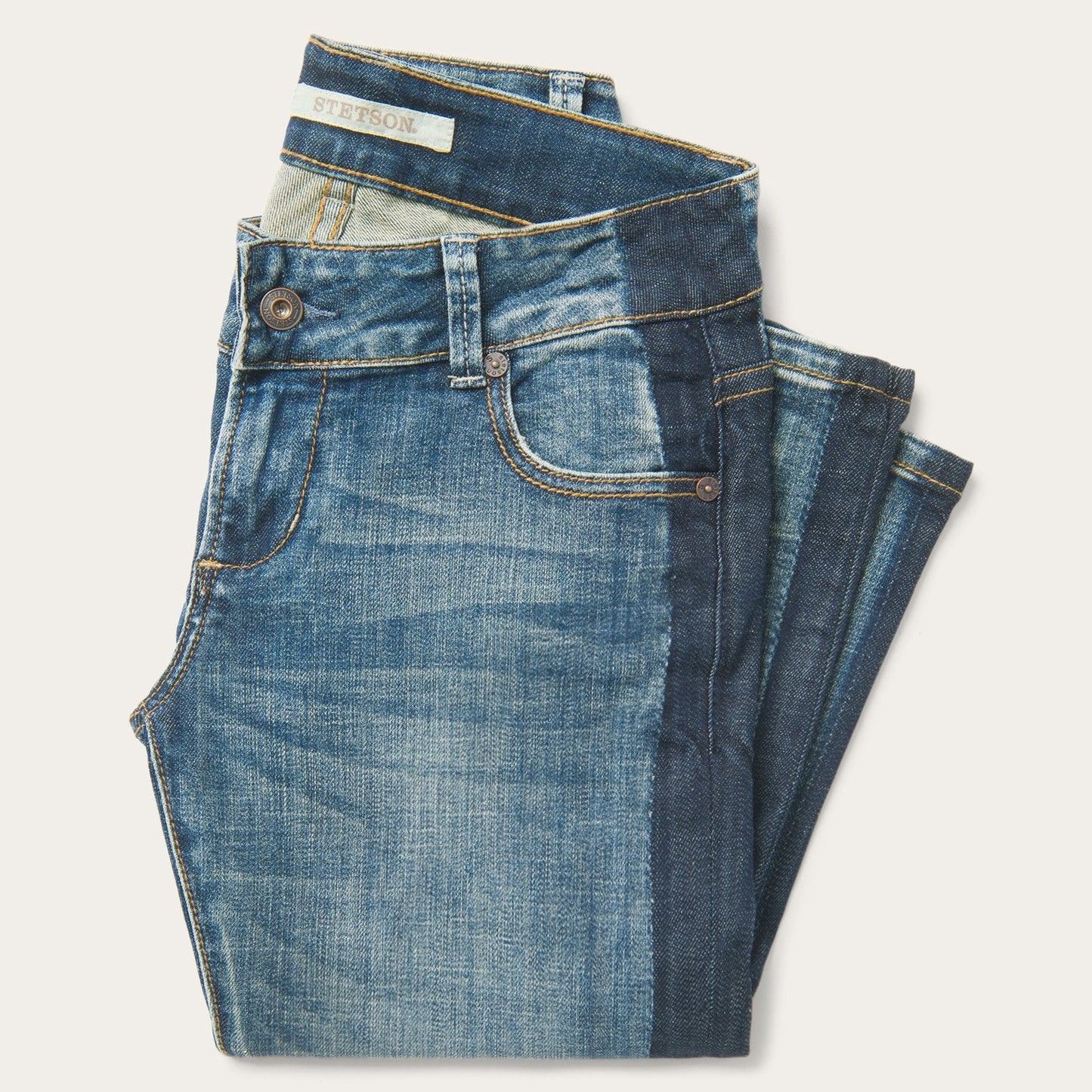 Skinny Fit Stripe Leg Jean | Stetson Blue