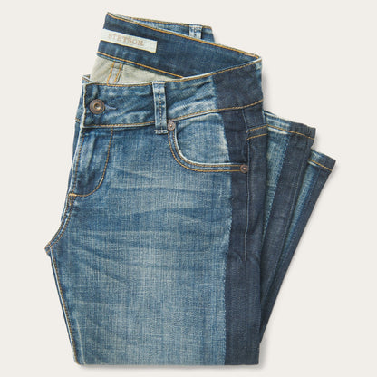 Skinny Fit Stripe Leg Jean | Stetson Blue