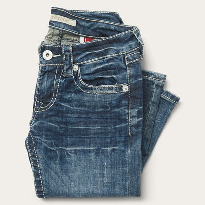 816 Fit Jeans With White "S" Back Pocket | Stetson Blue