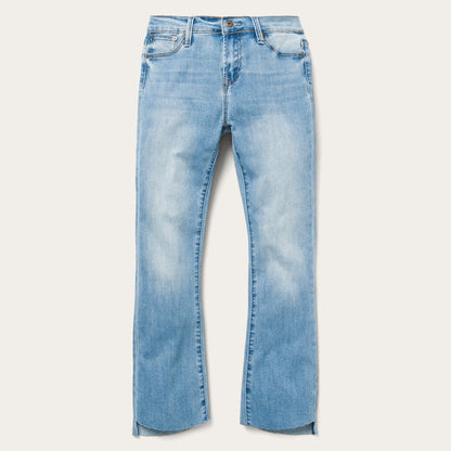 High Waist Flare Crop Jean | Stetson Blue