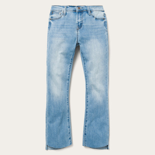 High Waist Flare Crop Jean | Stetson Blue