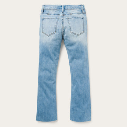 High Waist Flare Crop Jean | Stetson Blue