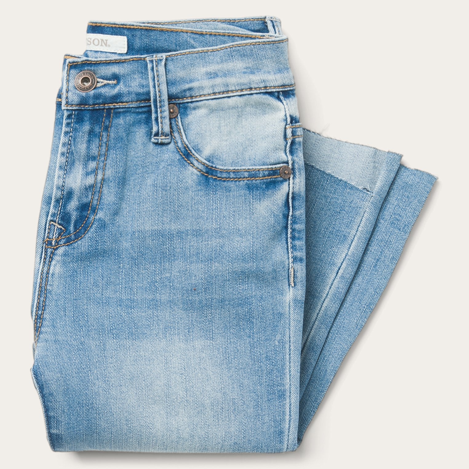 High Waist Flare Crop Jean | Stetson Blue
