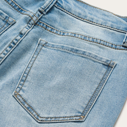 High Waist Flare Crop Jean | Stetson Blue