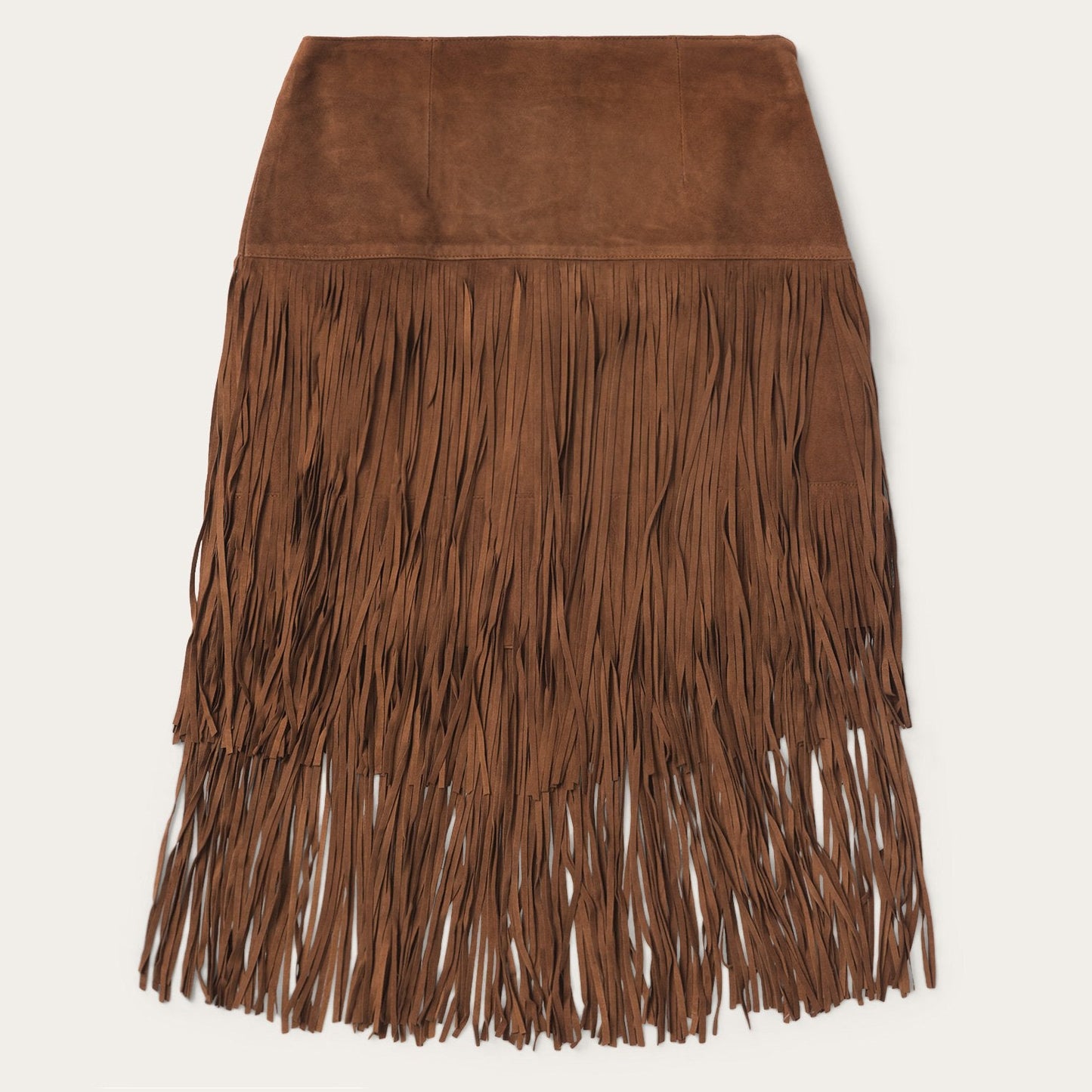 Suede Fringed Skirt | Stetson Brown