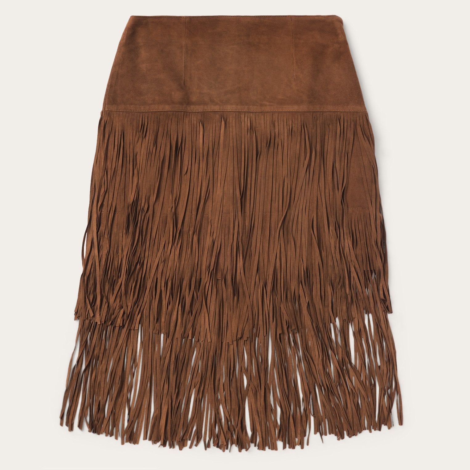 Suede Fringed Skirt | Stetson Brown