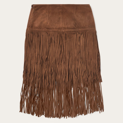 Suede Fringed Skirt | Stetson Brown