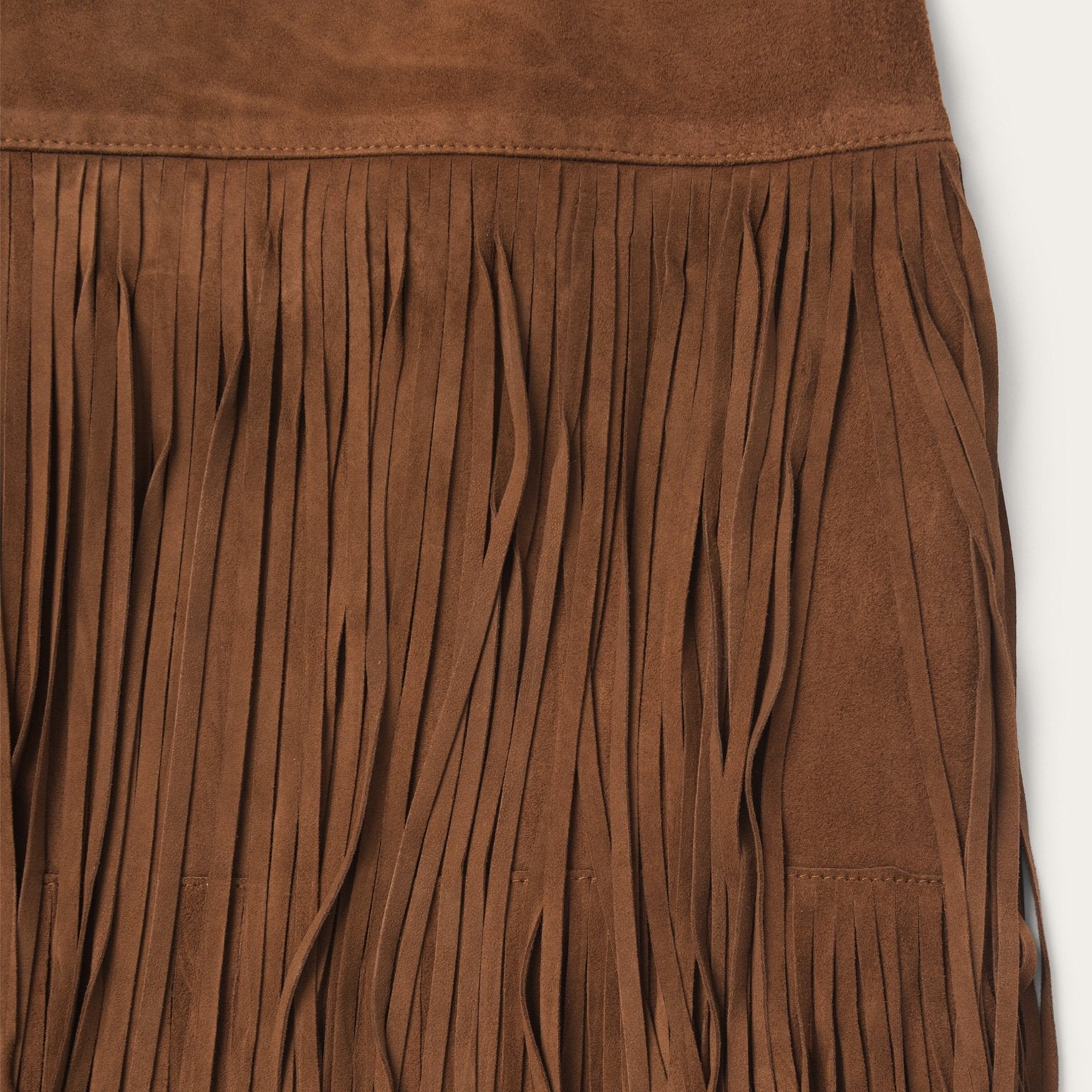 Suede Fringed Skirt | Stetson Brown