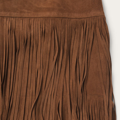 Suede Fringed Skirt | Stetson Brown