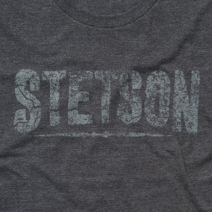 Distressed Stetson Graphic Tee | Stetson Grey