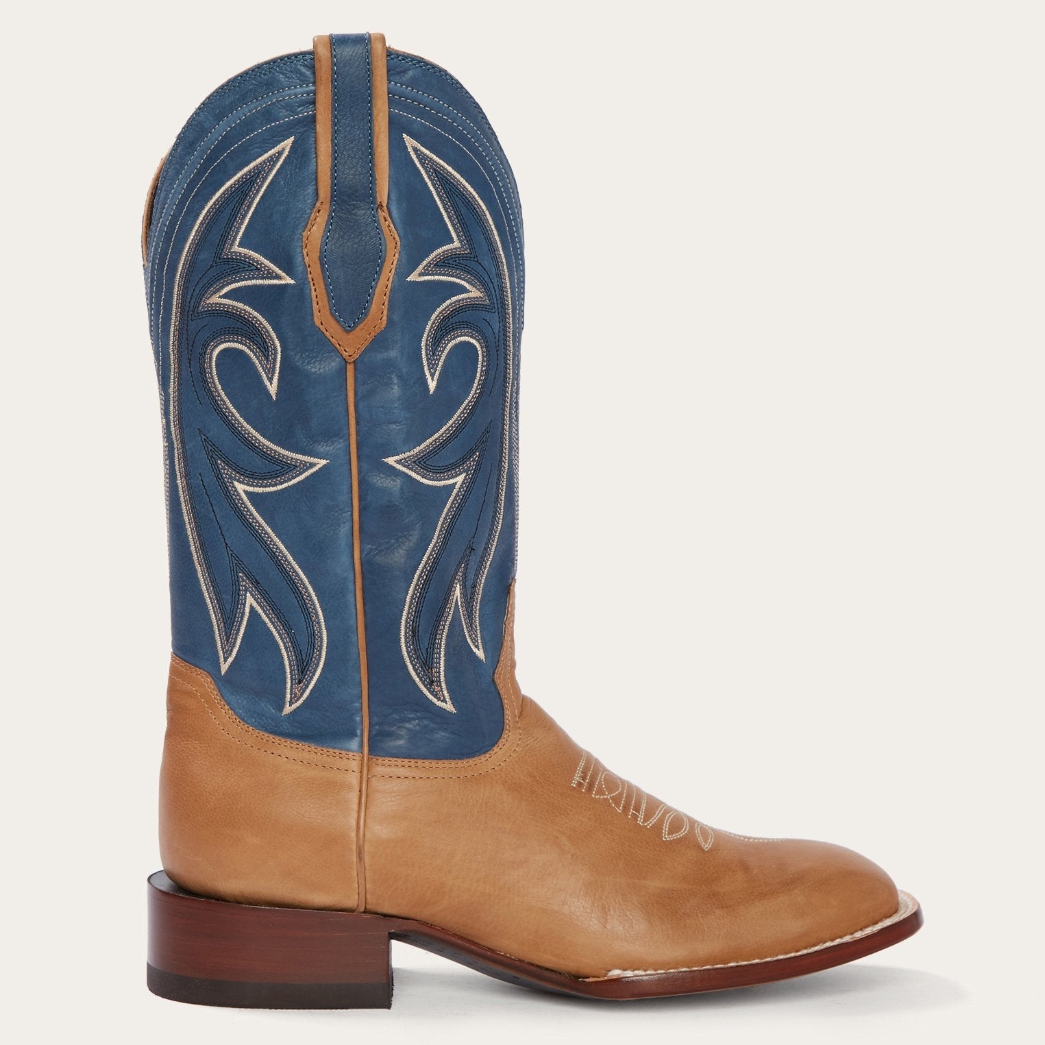 Casper Tan & Blue Matte Cowboy Boot | Stetson Tan