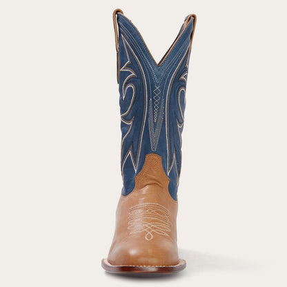 Casper Tan & Blue Matte Cowboy Boot | Stetson Tan