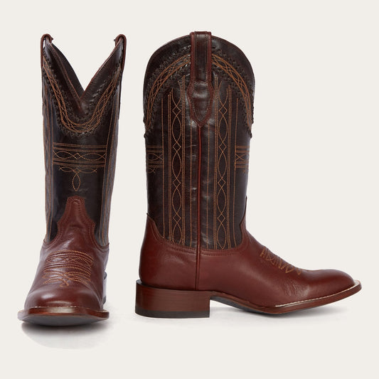 Denver Brown Goat Hand Stitched Cowboy Boot | Stetson Brown