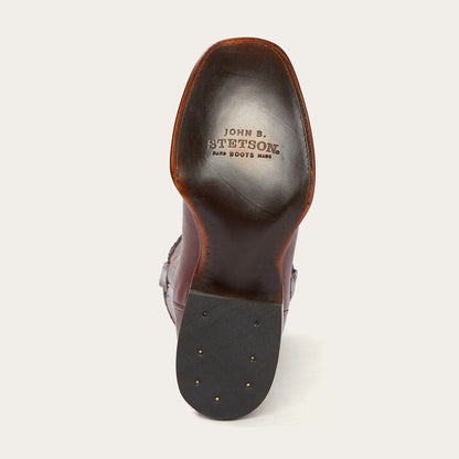 Denver Brown Goat Hand Stitched Cowboy Boot | Stetson Brown