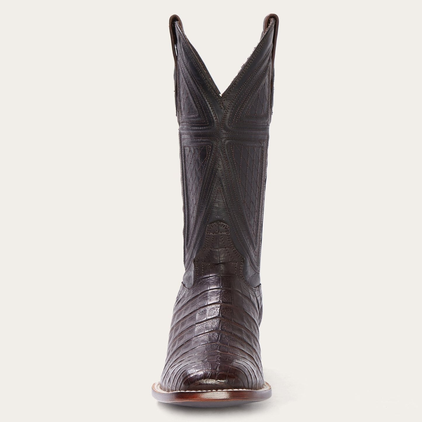 Kaycee Brown Caiman Belly Cowboy Boot | Stetson Brown