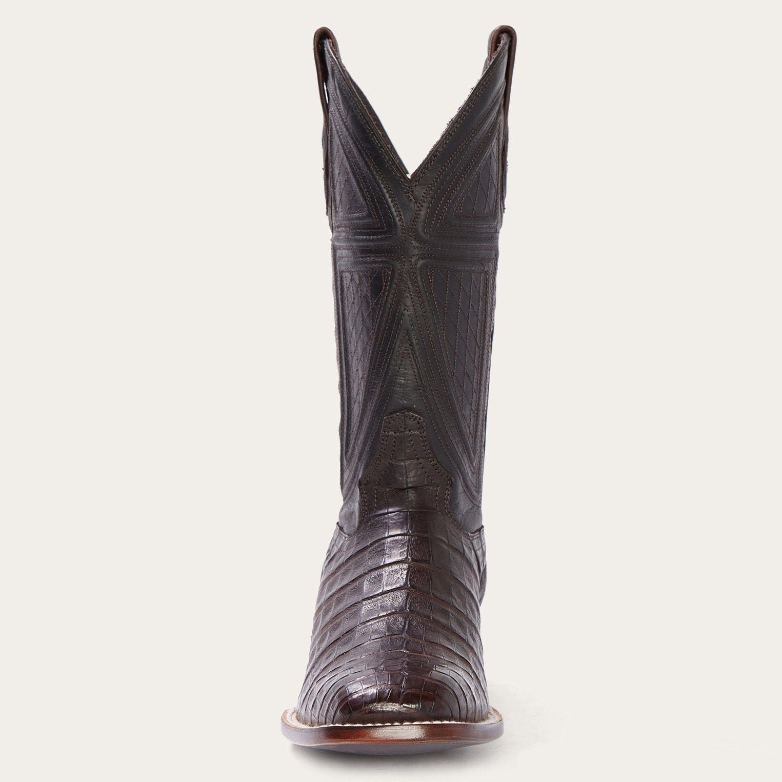 Kaycee Brown Caiman Belly Cowboy Boot | Stetson Brown