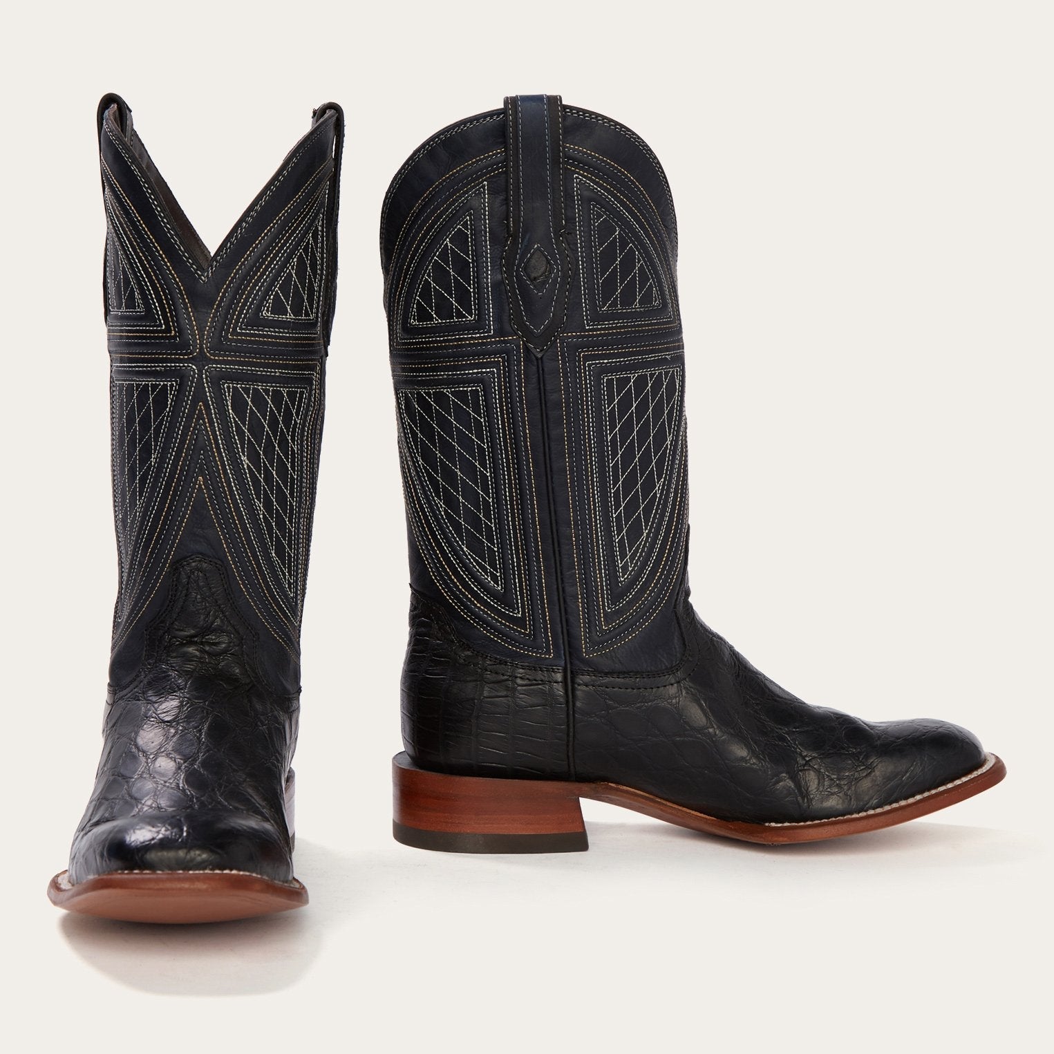 Black Falls Alligator Cowboy Boot | Stetson Black
