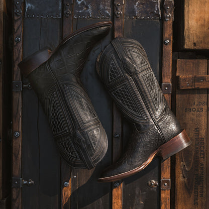 Black Falls Alligator Cowboy Boot | Stetson Black