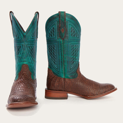 Big Horn Tobacco Alligator Cowboy Boot | Stetson Brown