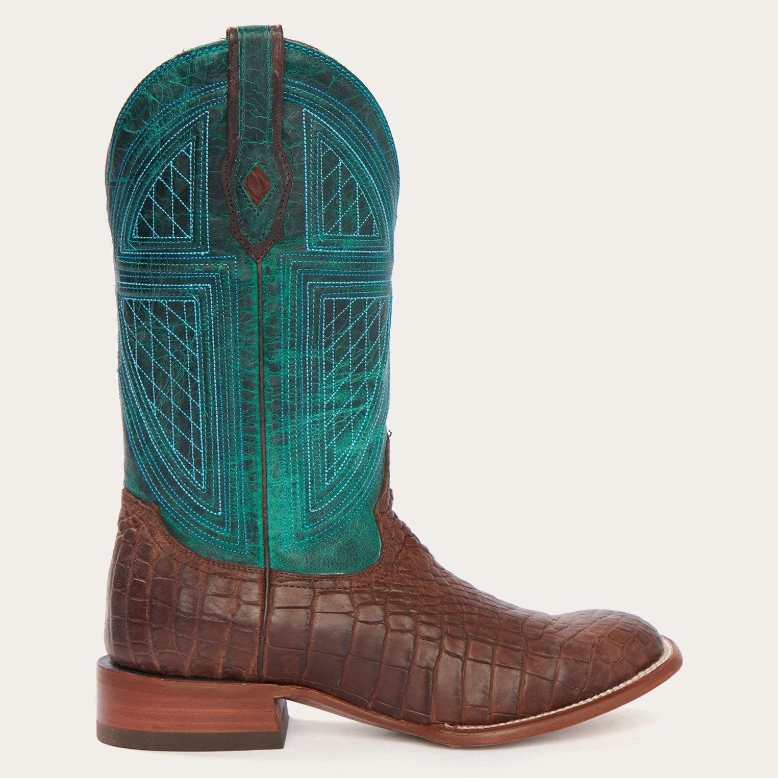 Big Horn Tobacco Alligator Cowboy Boot | Stetson Brown