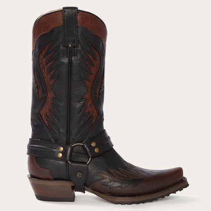 Biker Outlaw Oiled Leather Cowboy Boot | Stetson Brown