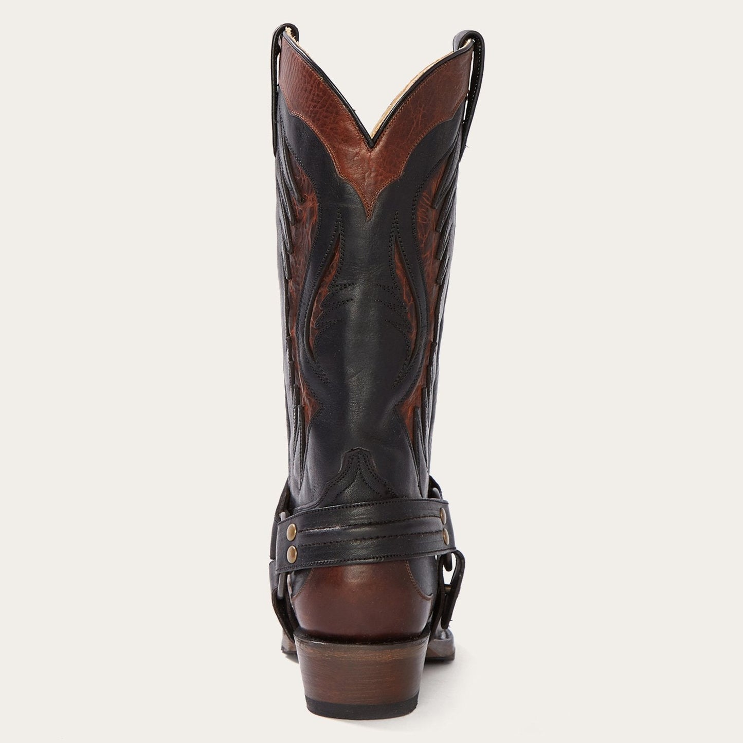 Biker Outlaw Oiled Leather Cowboy Boot | Stetson Brown
