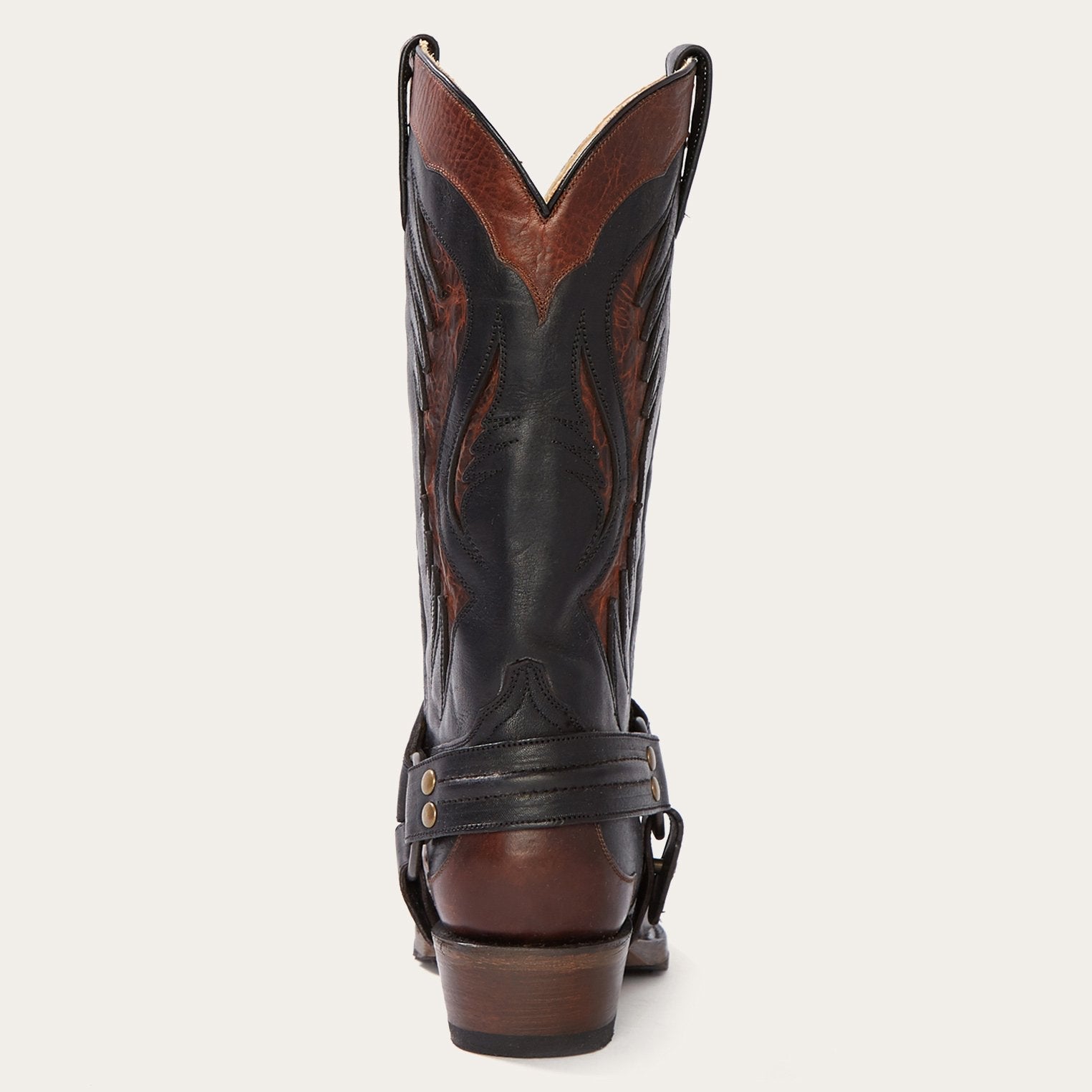 Biker Outlaw Oiled Leather Cowboy Boot | Stetson Brown