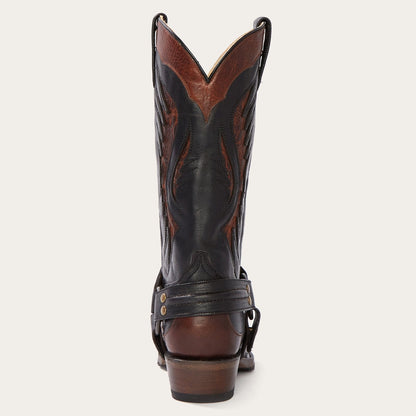Biker Outlaw Oiled Leather Cowboy Boot | Stetson Brown
