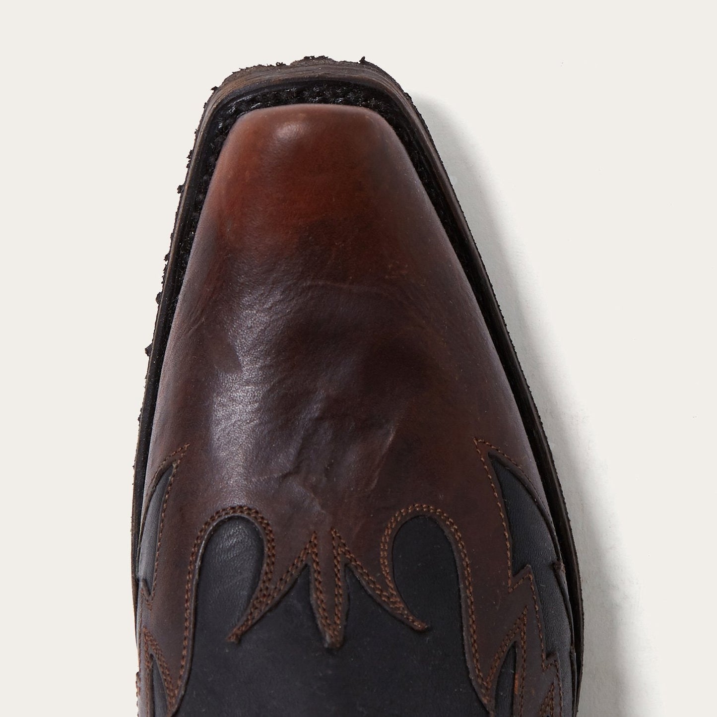 Biker Outlaw Oiled Leather Cowboy Boot | Stetson Brown