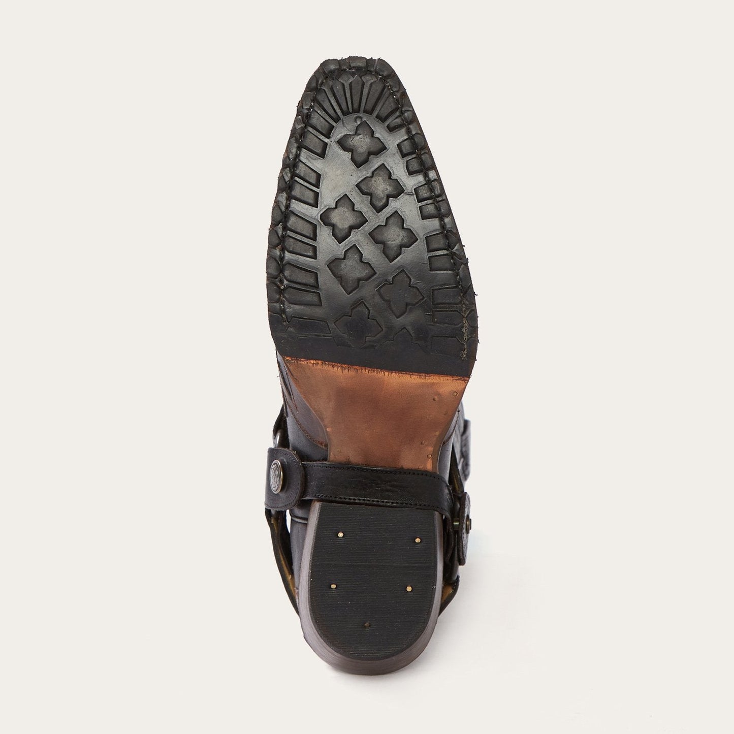 Biker Outlaw Oiled Leather Cowboy Boot | Stetson Brown