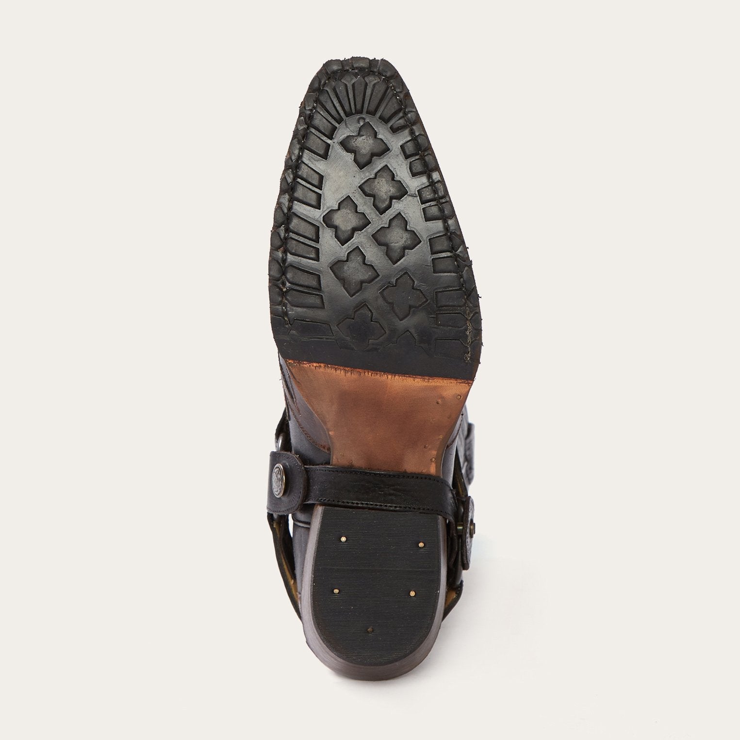 Biker Outlaw Oiled Leather Cowboy Boot | Stetson Brown
