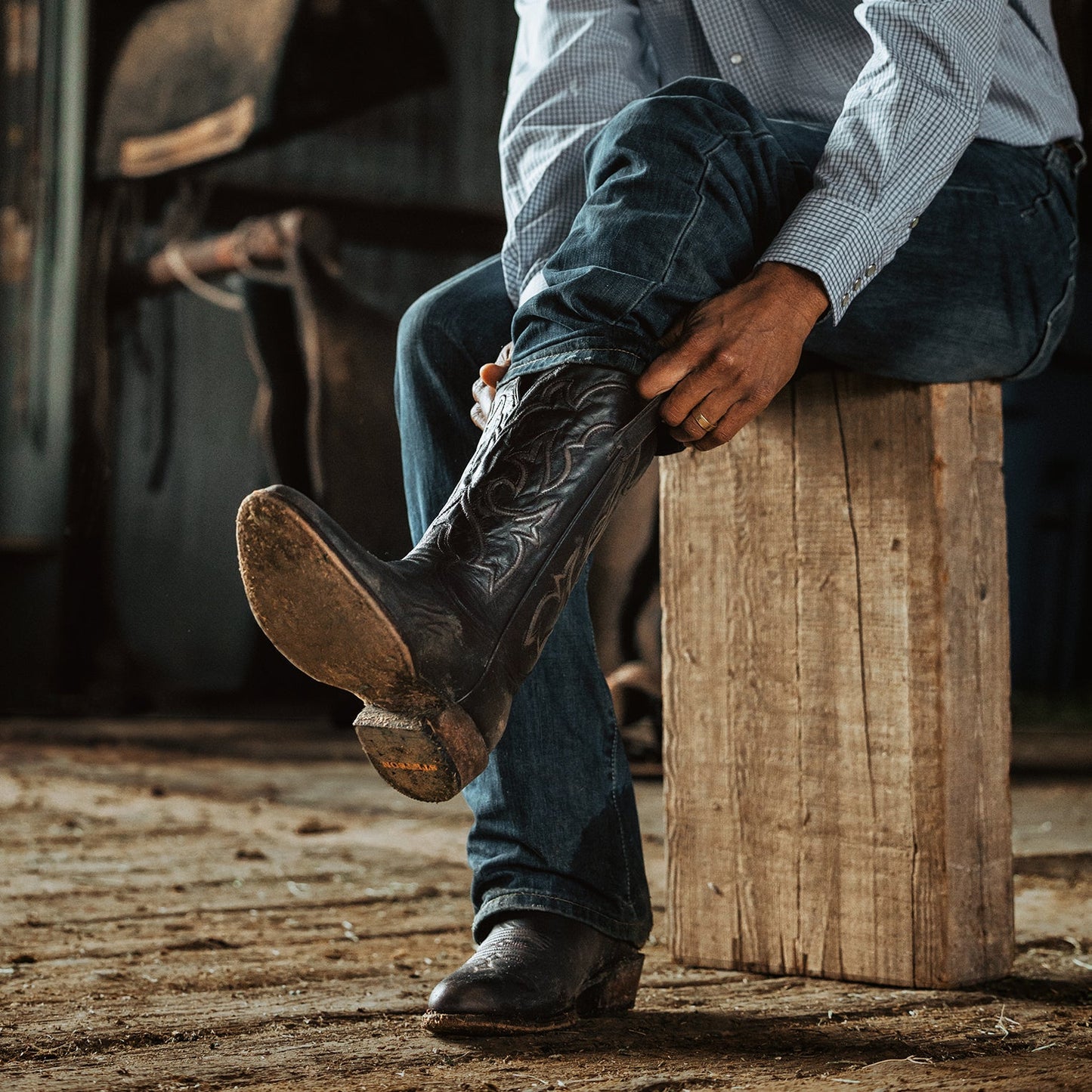 Carlisle Western Boots | Stetson Distressed Brown