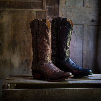 Carlisle Western Boots | Stetson Distressed Brown